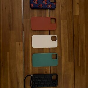 Silicone Phone Case - Teal, White, Rust, Black - Universal Style